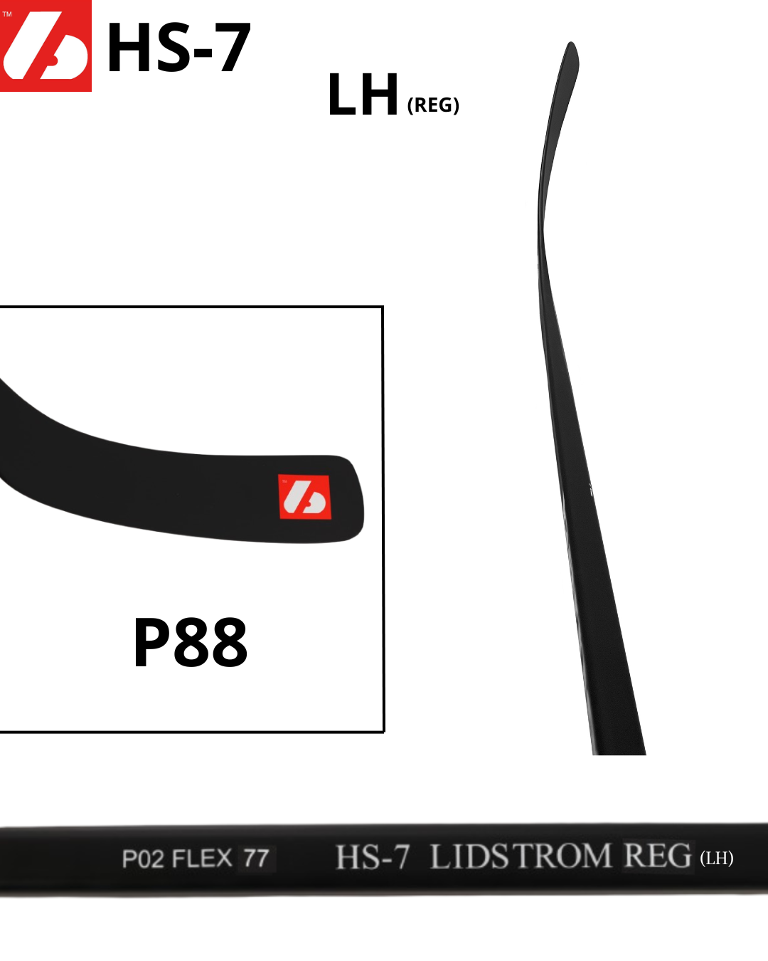 HS-7 mazza da hockey in carbonio ad alto modulo