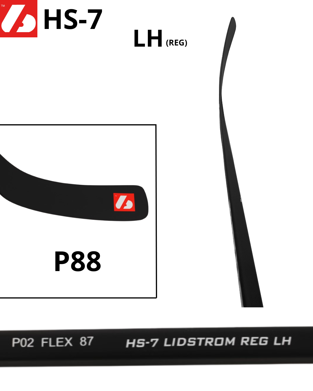 HS-7 mazza da hockey in carbonio ad alto modulo