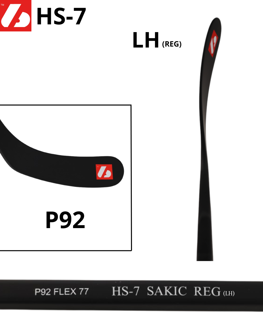 HS-7 mazza da hockey in carbonio ad alto modulo
