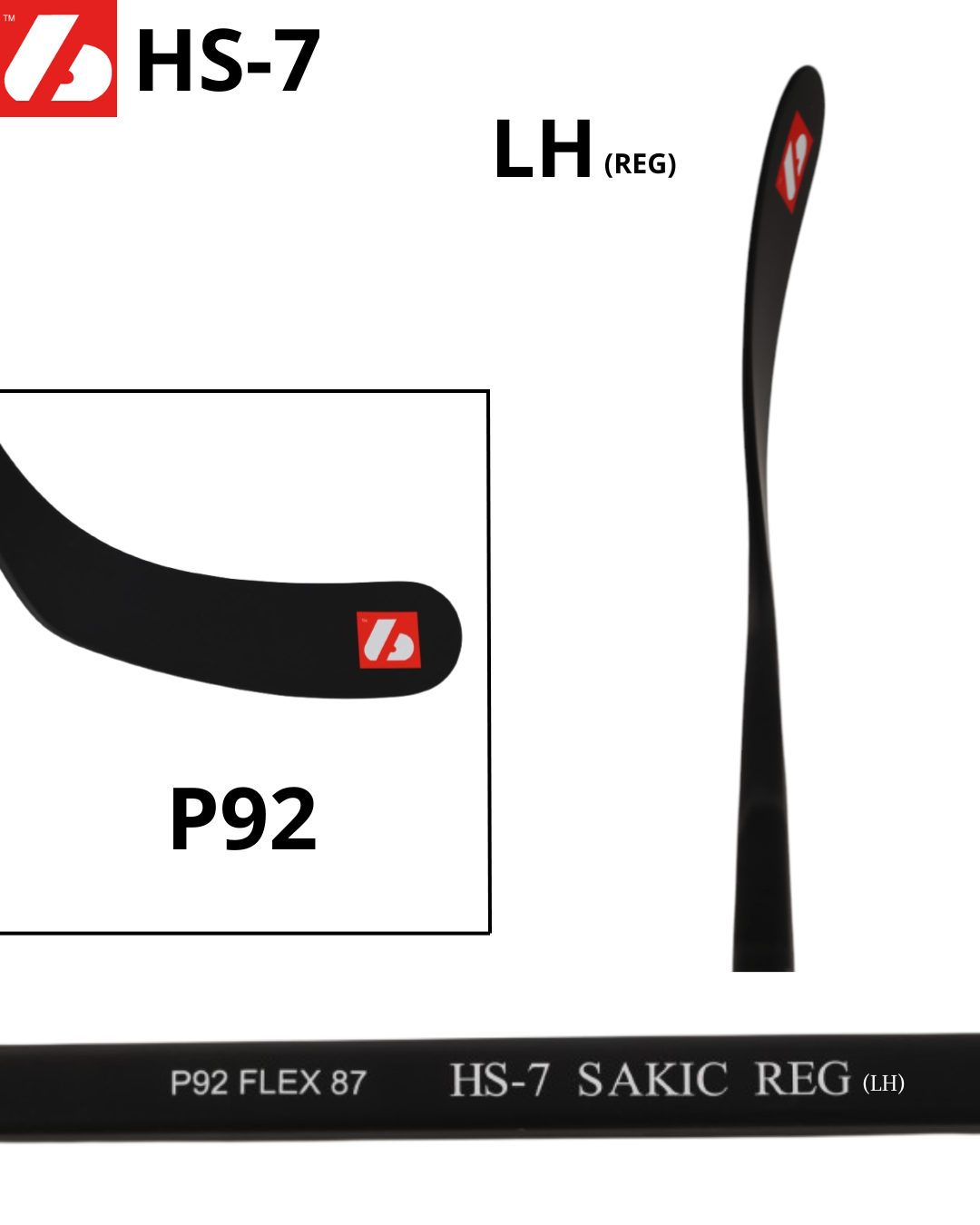 HS-7 mazza da hockey in carbonio ad alto modulo