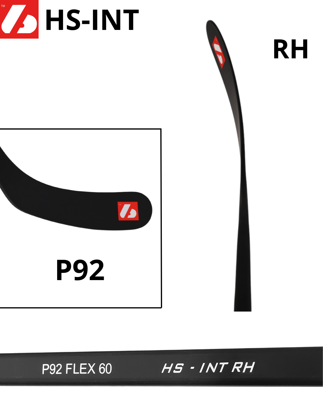 HS-INT Mazza da hockey in carbonio