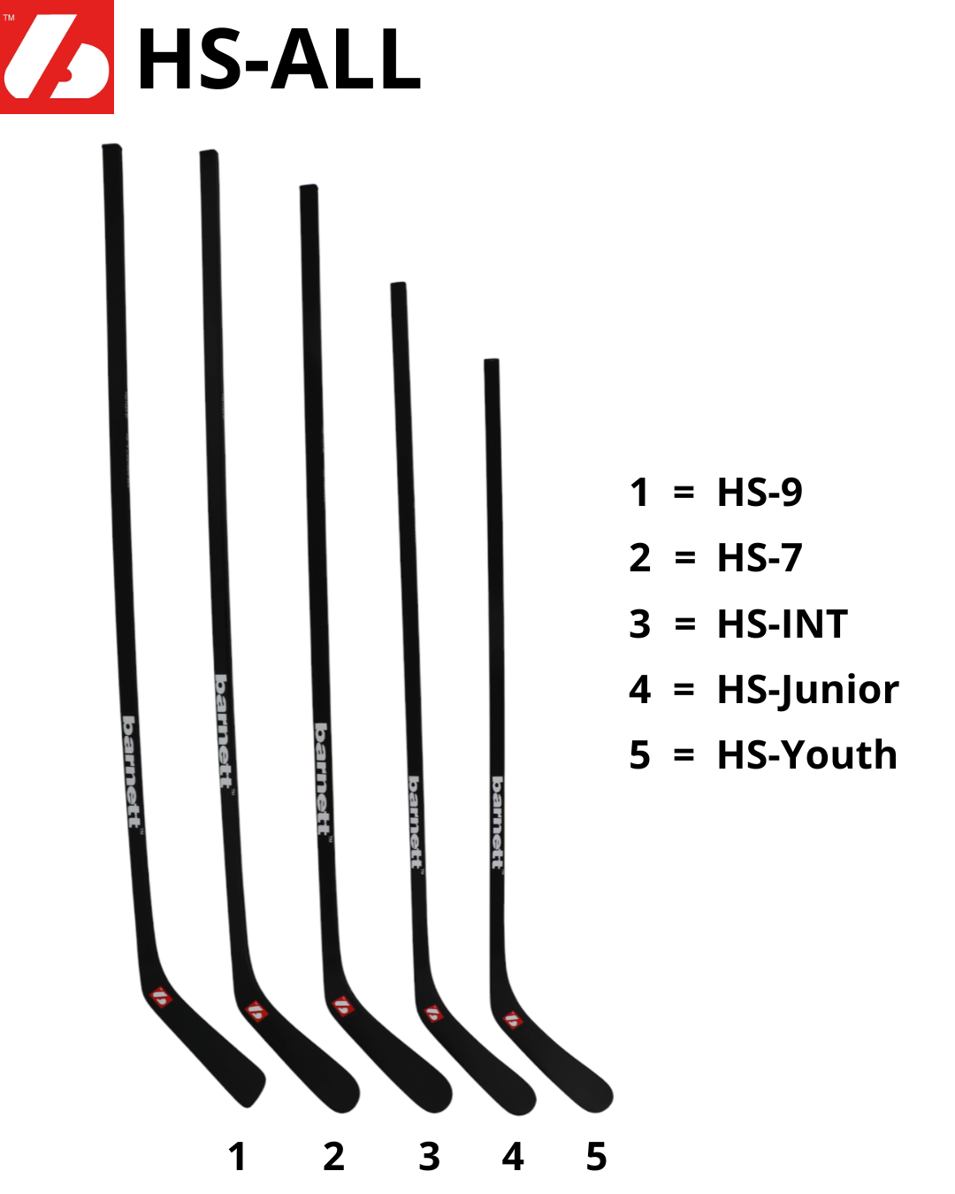 HS-Youth Mazza da hockey junior Carbon