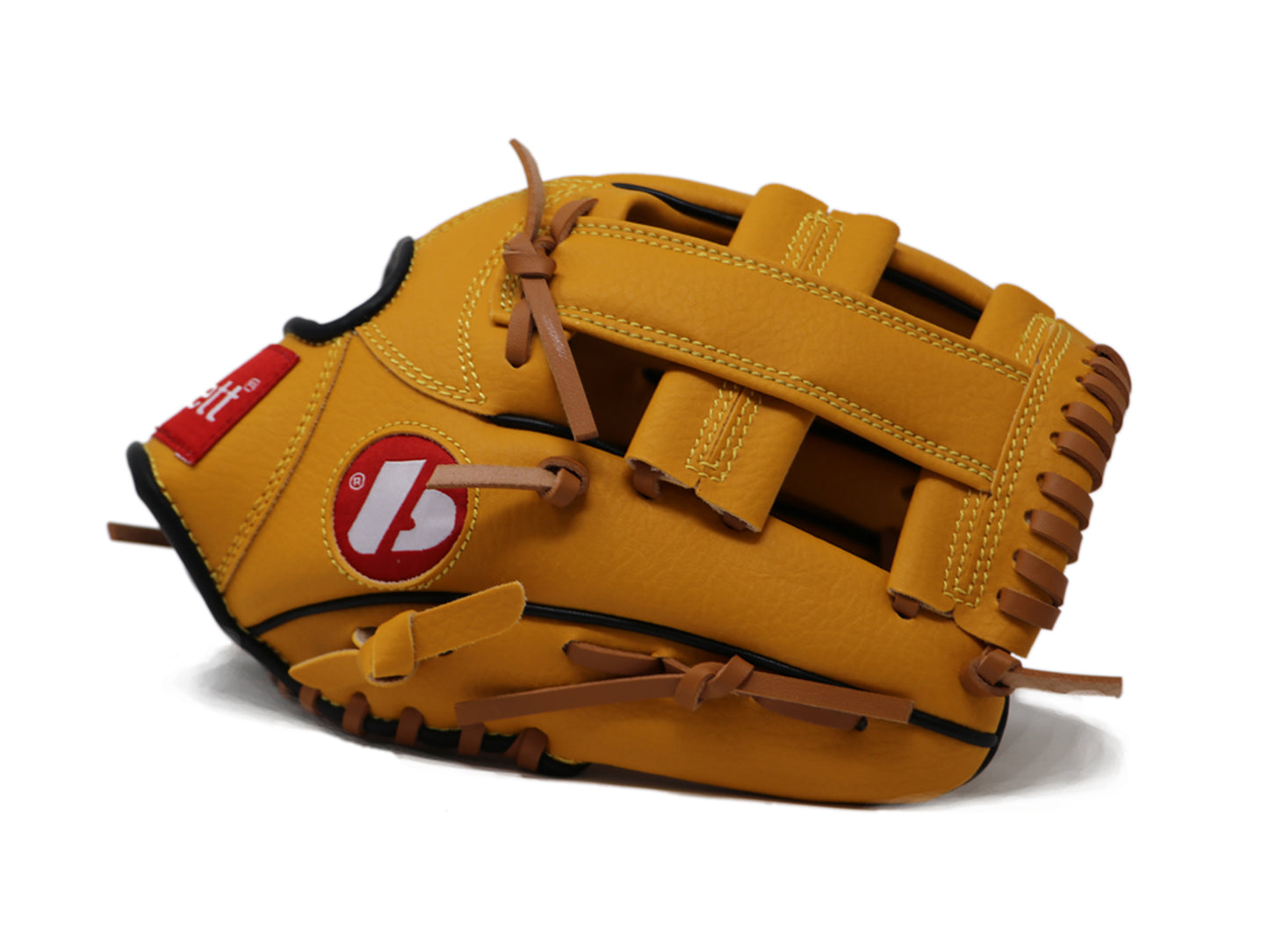 JL-110 - Guanto da baseball, outfield, in poliuretano, 11", marrone