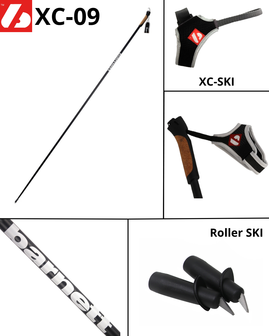 XC-09 Bastoni in carbonio da Skiroll e Sci di fondo