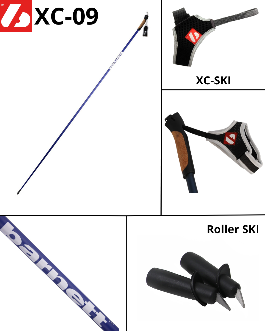 XC-09 Bastoni in carbonio da Skiroll e Sci di fondo