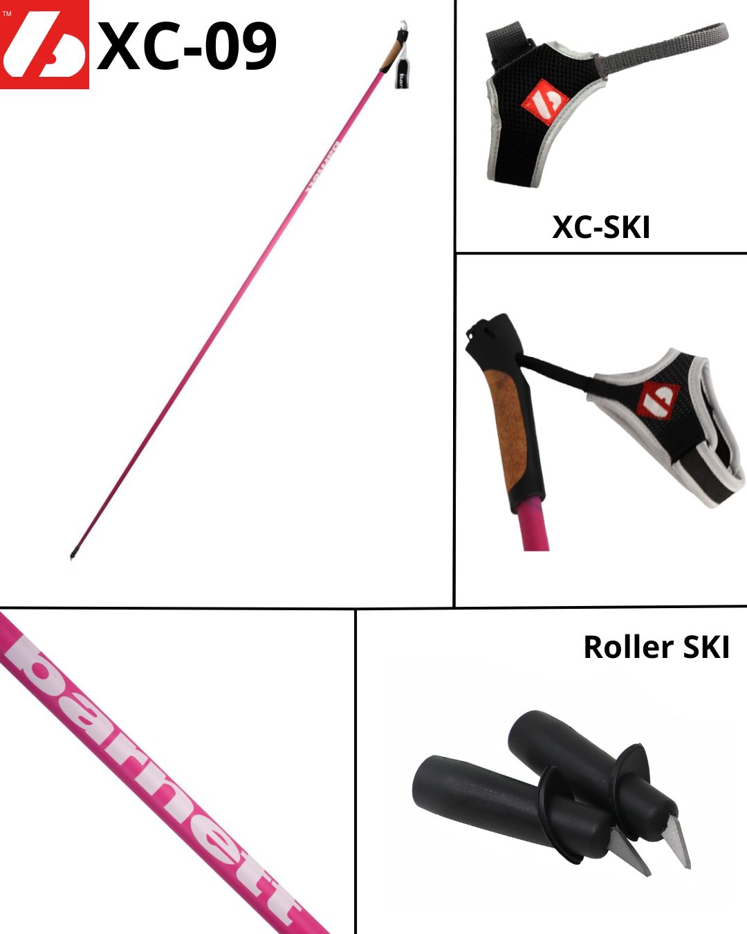 XC-09 Bastoni in carbonio da Skiroll e Sci di fondo