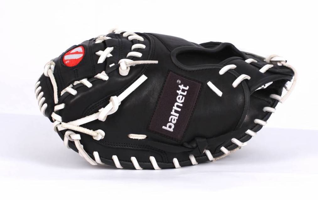 GL-201 Guantone da baseball, catcher, vera pelle, per adulto, 31, Nero