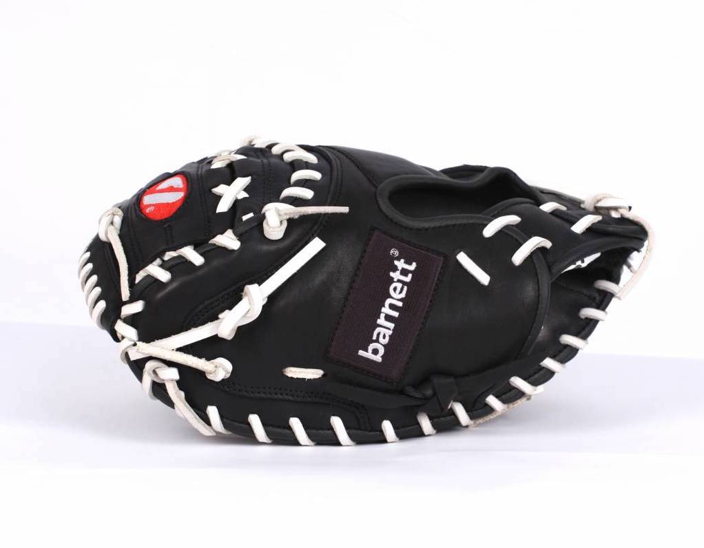 GL-201 Guantone da baseball, catcher, vera pelle, per adulto, 31, Nero