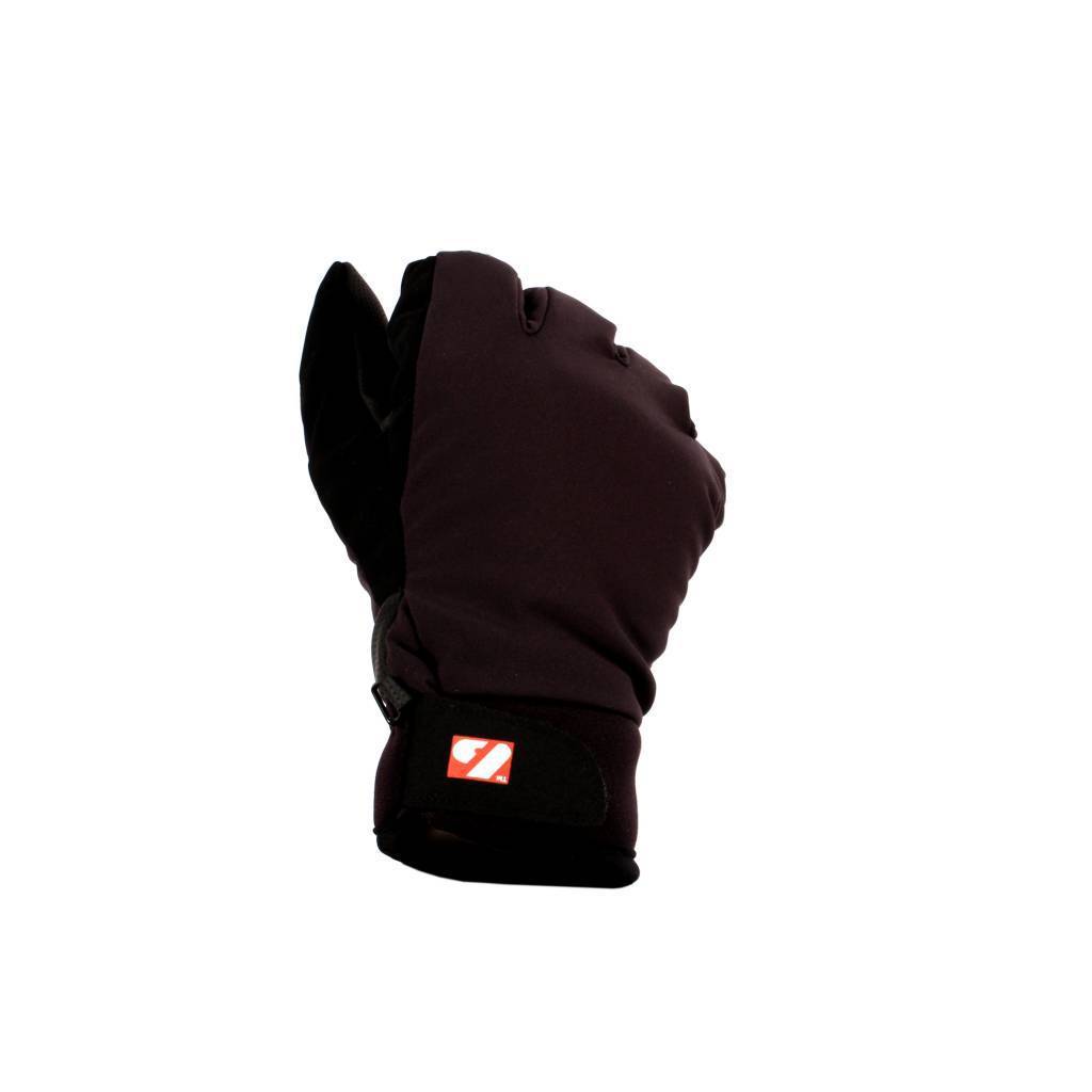NBG-07 Guanti da sci softshell invernali, neri