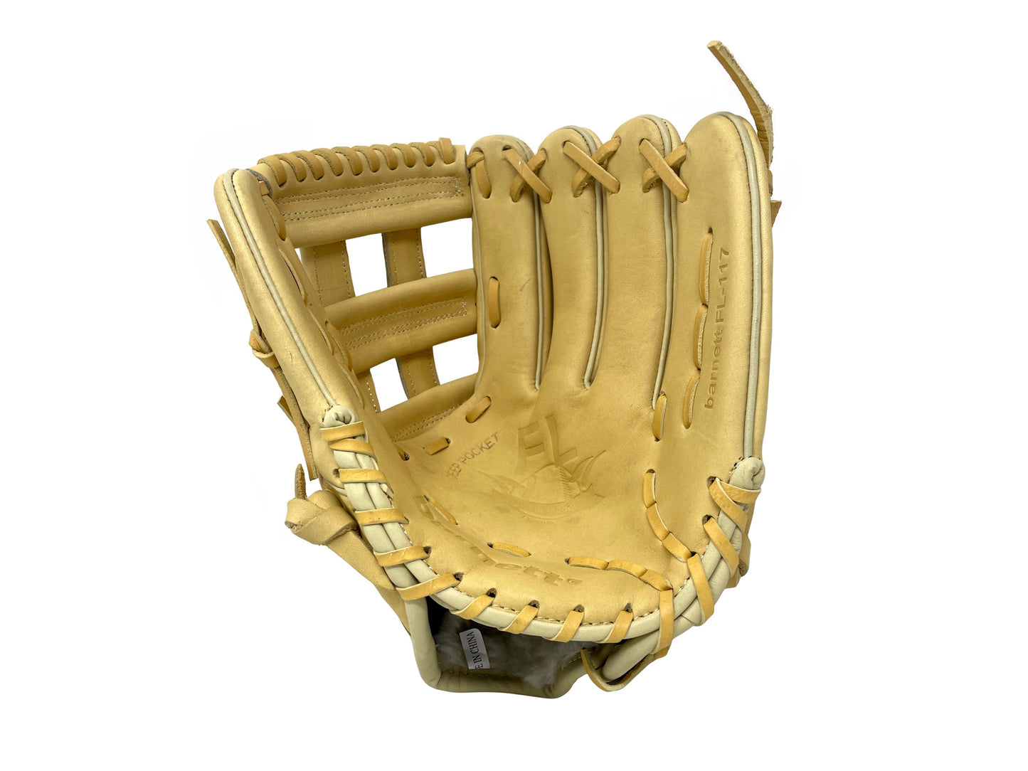 FL-117 Guanto da baseball e softball, alta qualità, pelle, infield / outfield 11.7", Beige