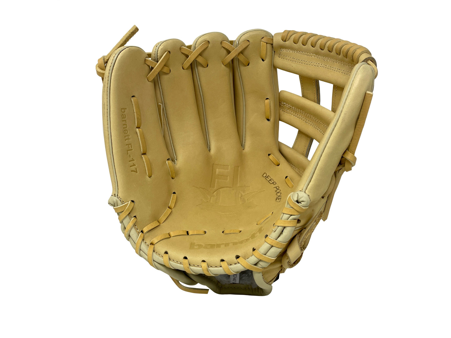 FL-117 Guanto da baseball e softball, alta qualità, pelle, infield / outfield 11.7", Beige