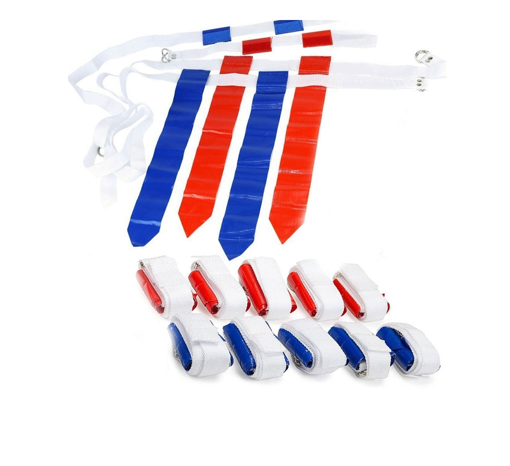 FLAG FOOTBALL kit bandiere e cinture da 10 (1 da 2) con 6 coni