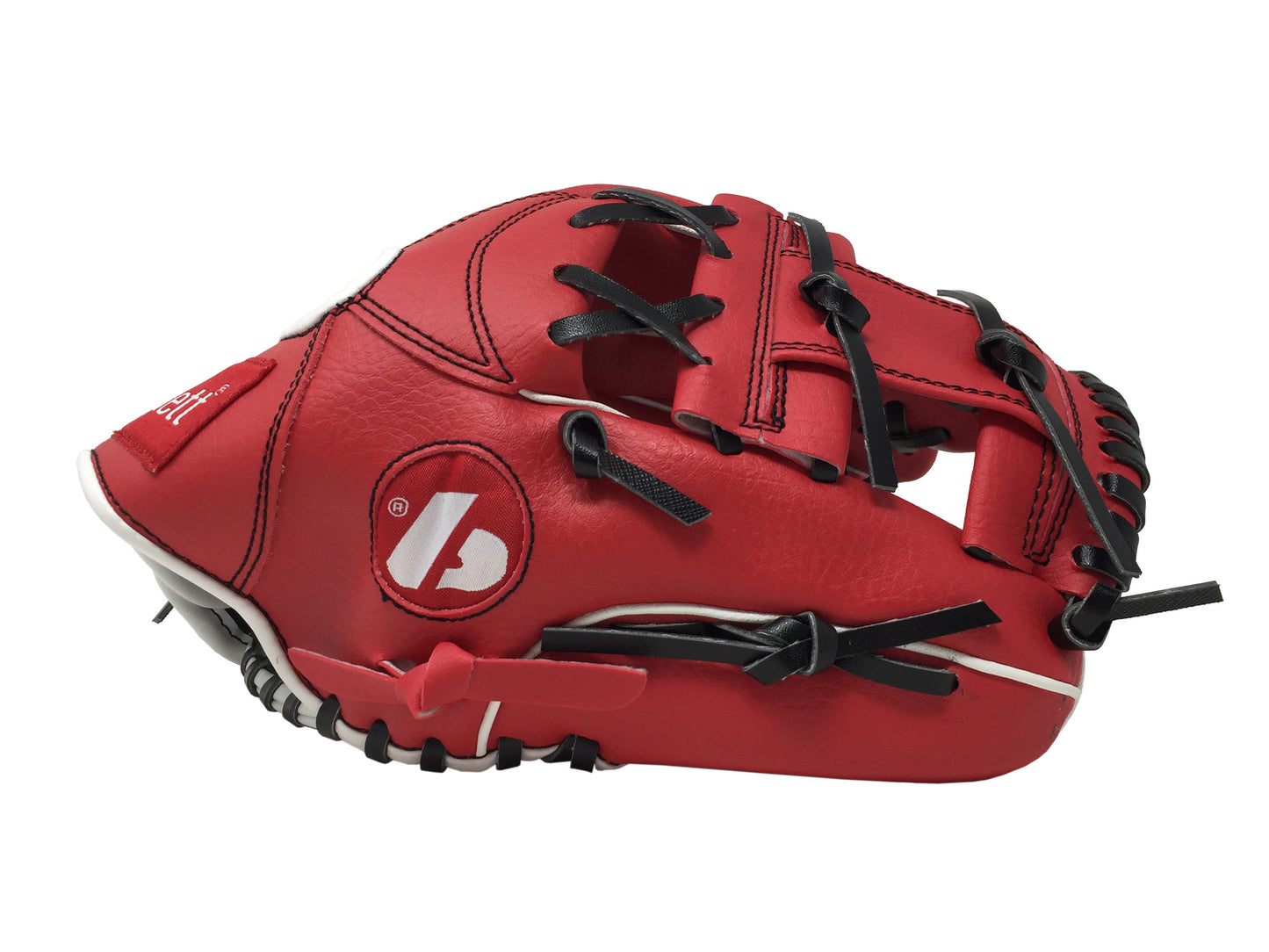 JL-115 - Guanto da baseball , outfield, in poliuretano, misura 11,5 ", ROSSO