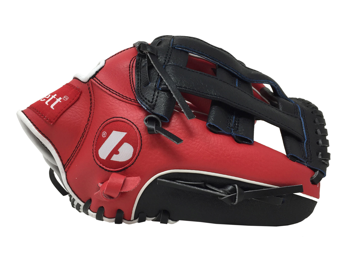 JL-120-guanto da baseball, outfield, poliuretano, formato 12.5 " rosso