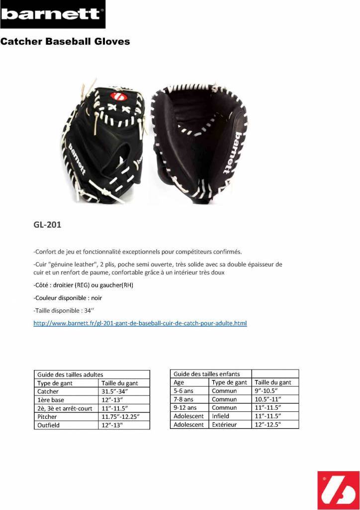 GL-201 Guantone da baseball, catcher, vera pelle, per adulto, 31, Nero
