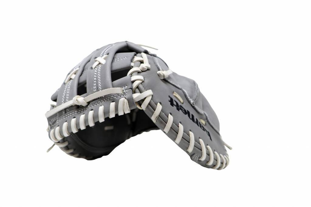 Guanto da baseball FL-201, alta qualità, pelle, ricevitore, grigio chiaro