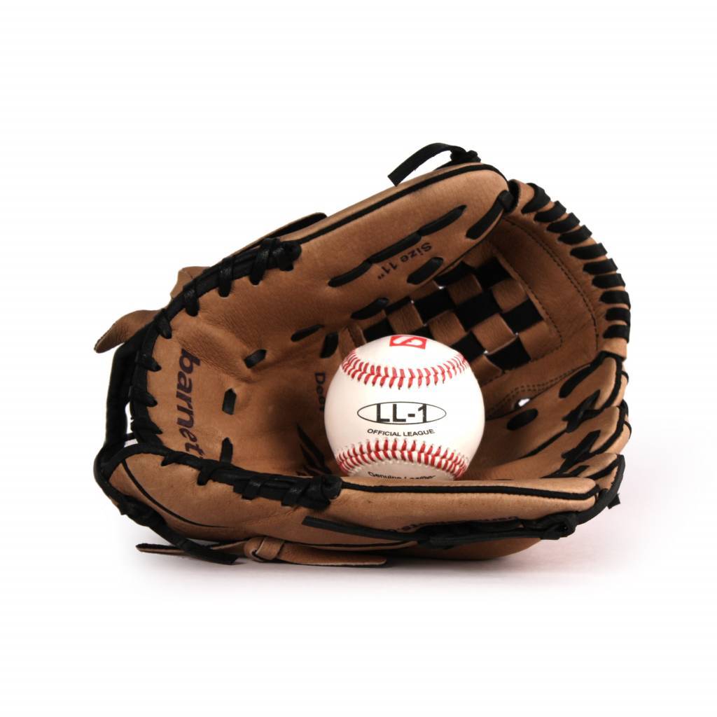 GBSL-3 Kit DA baseball, adulti – Guantone di pelle, palla (SL-110 11”, LL-1 9”)