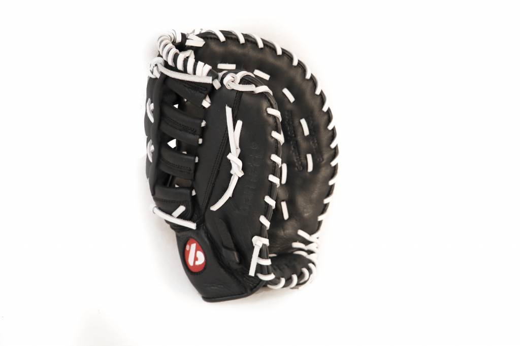GL-301 primo baseball guantone da baseball, cuoio, per adulti, nero.