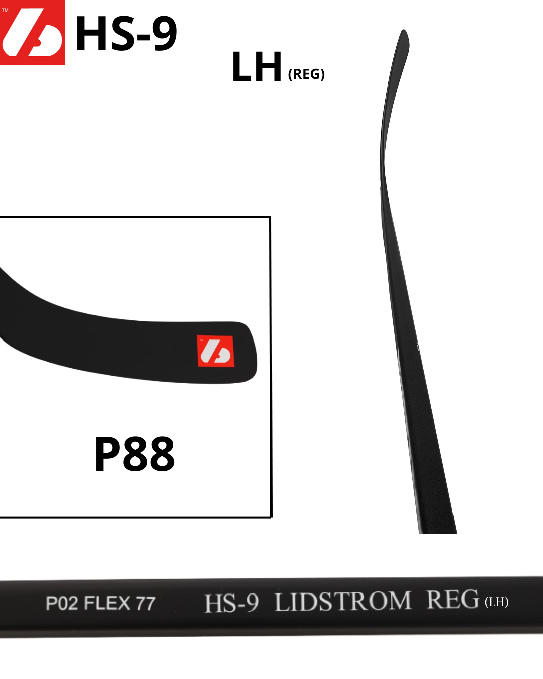 HS-09 Mazza da hockey in carbonio ad alto modulo