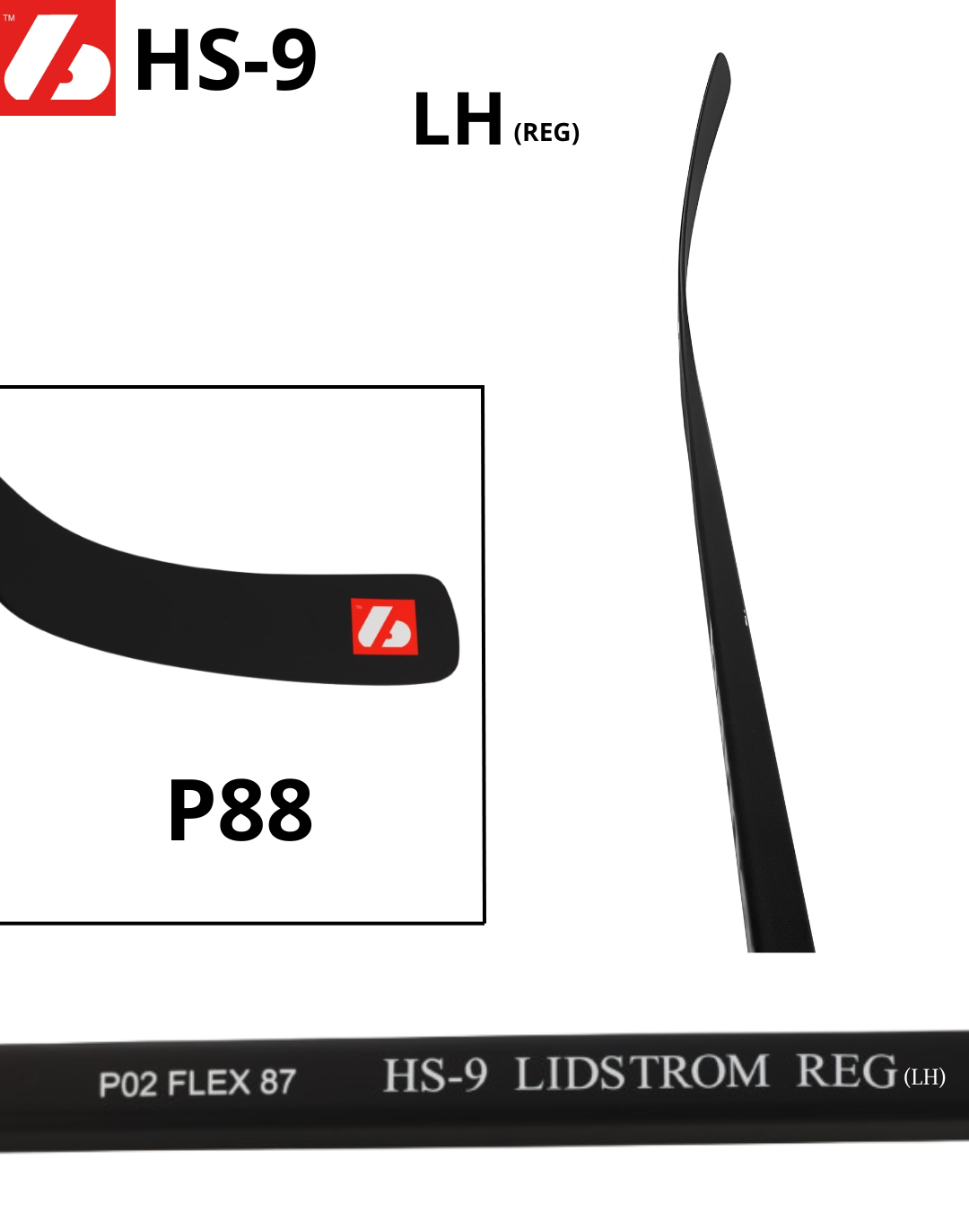 HS-09 Mazza da hockey in carbonio ad alto modulo
