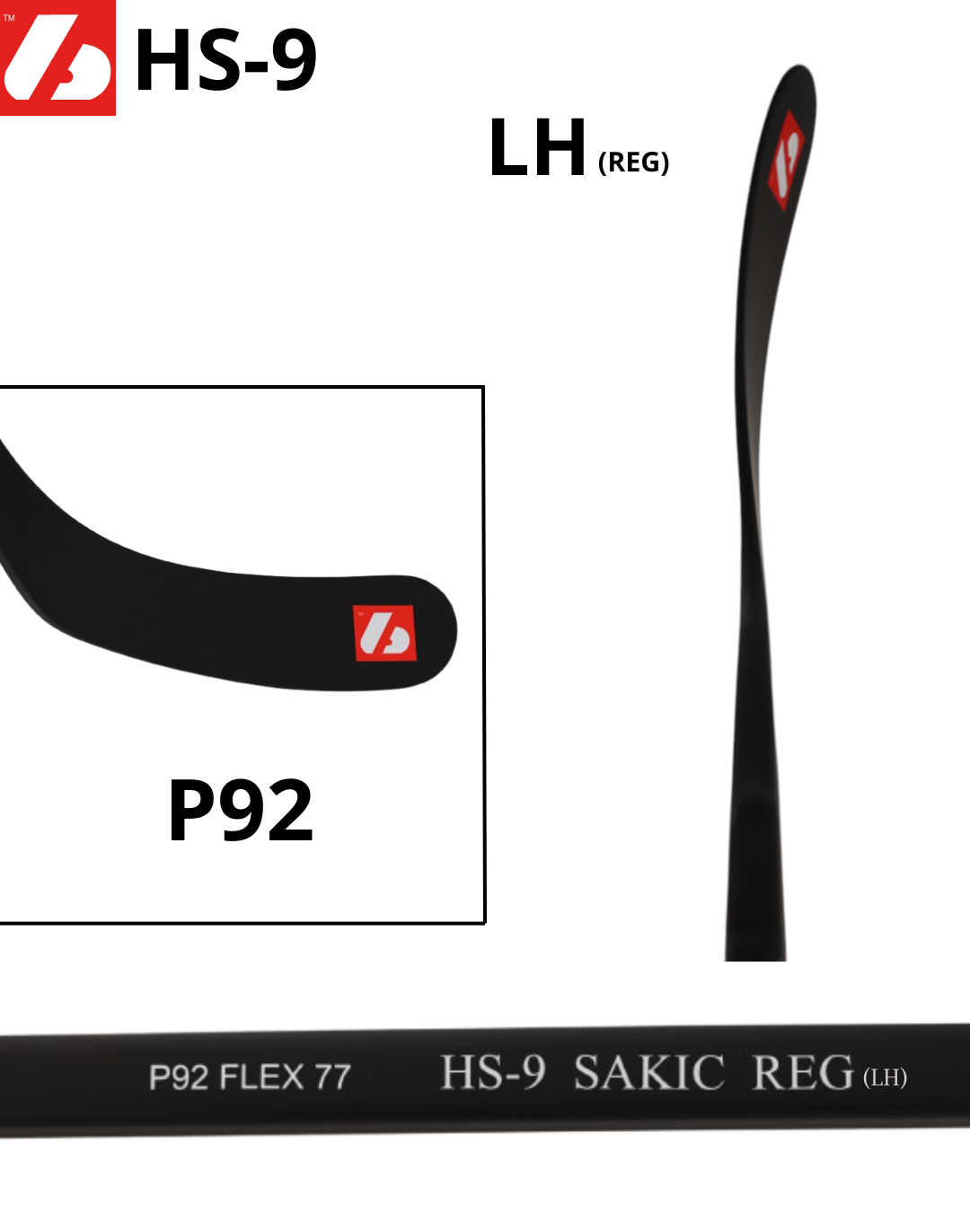 HS-09 Mazza da hockey in carbonio ad alto modulo