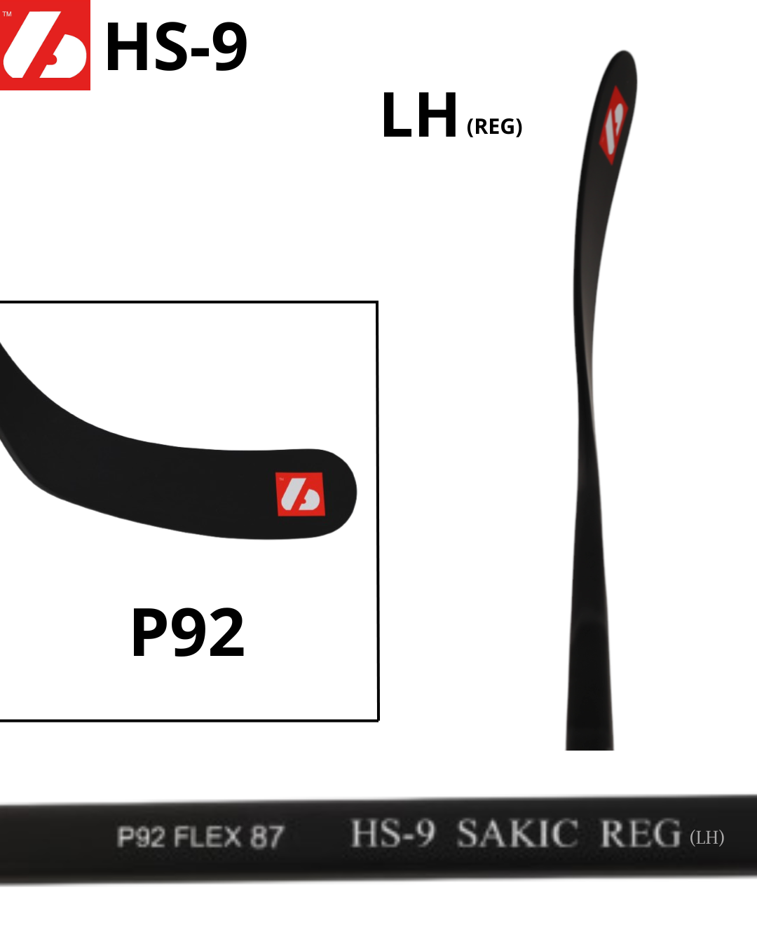 HS-09 Mazza da hockey in carbonio ad alto modulo