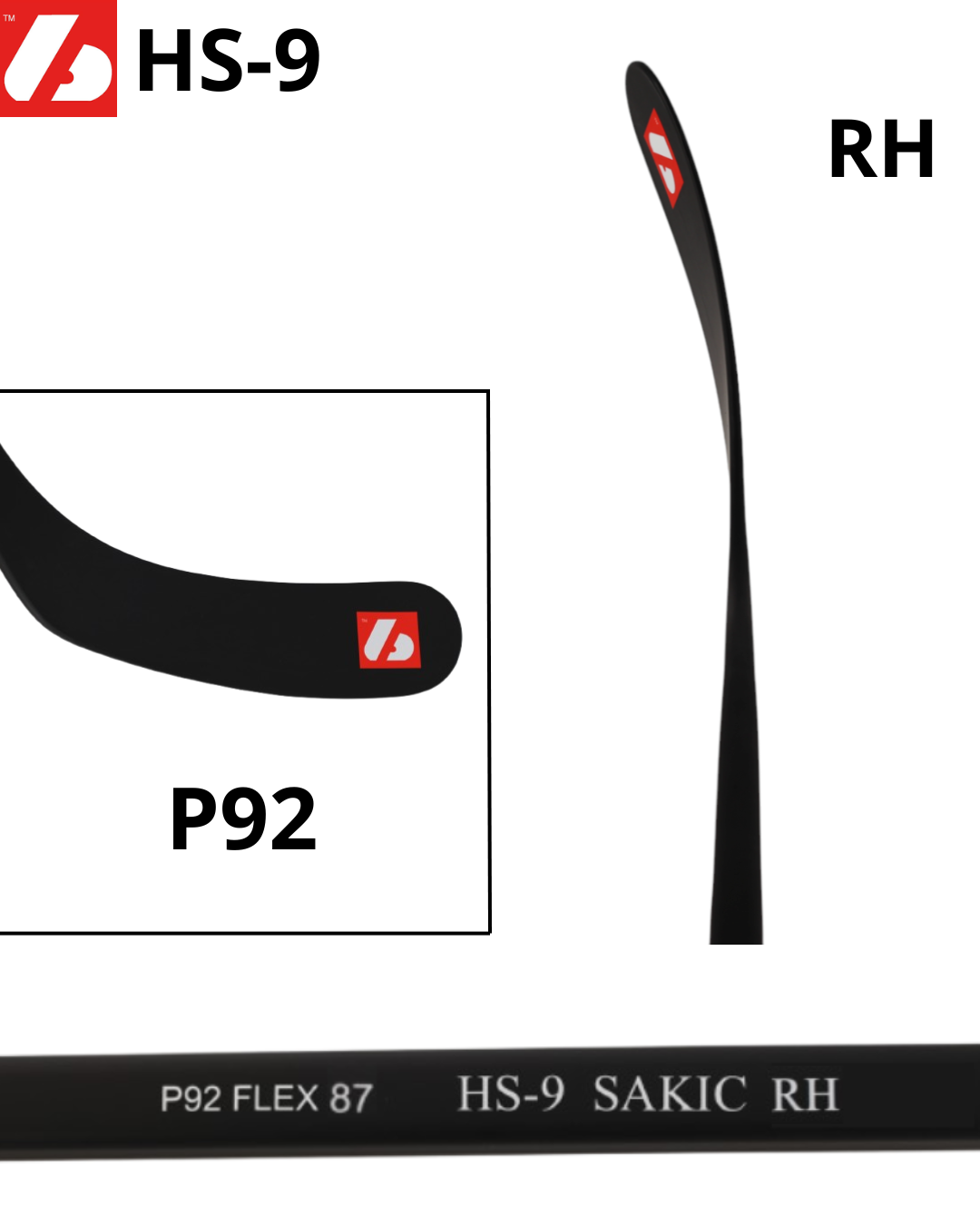 HS-09 Mazza da hockey in carbonio ad alto modulo