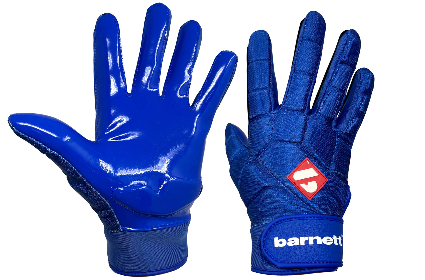 FKG-03 Guanti da linebacker pro di football americano, LB,RB,TE Blu