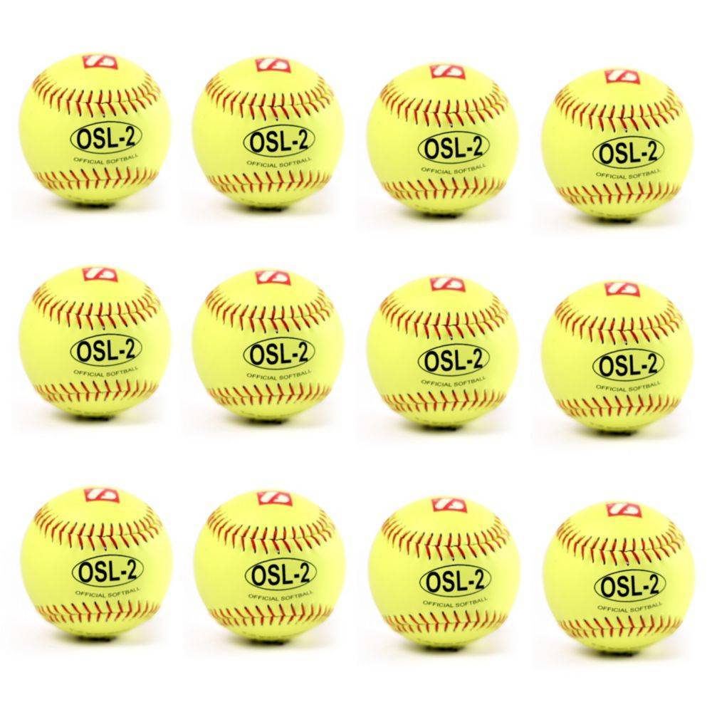 OSL-2 palla da competizione softball, 12'', giallo, 12pz