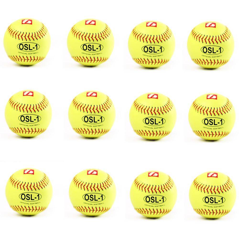 OSL-1 palla da competizione softball, 12'', giallo, 12pz
