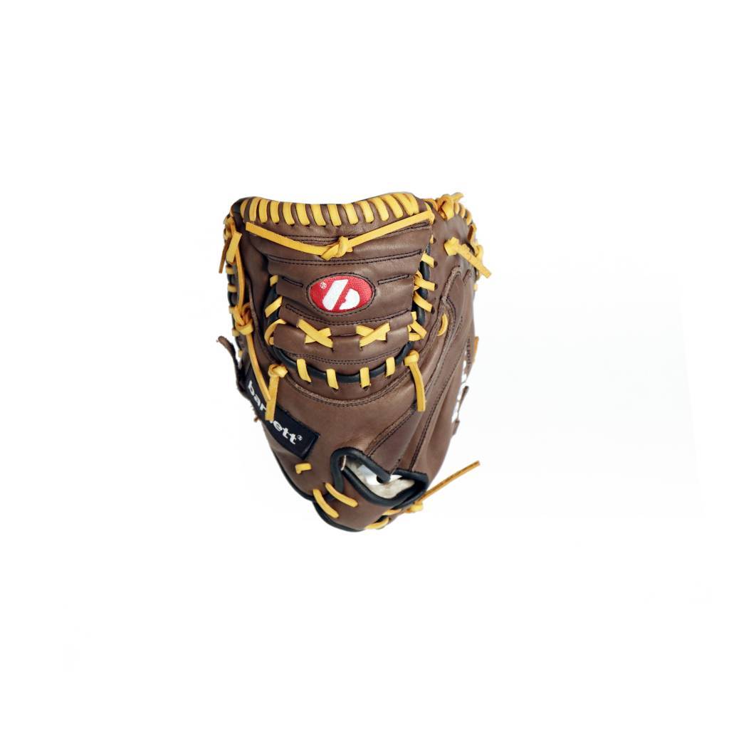 GL-202 Guantone da baseball, catcher, vera pelle, per adulto, 32, marronee