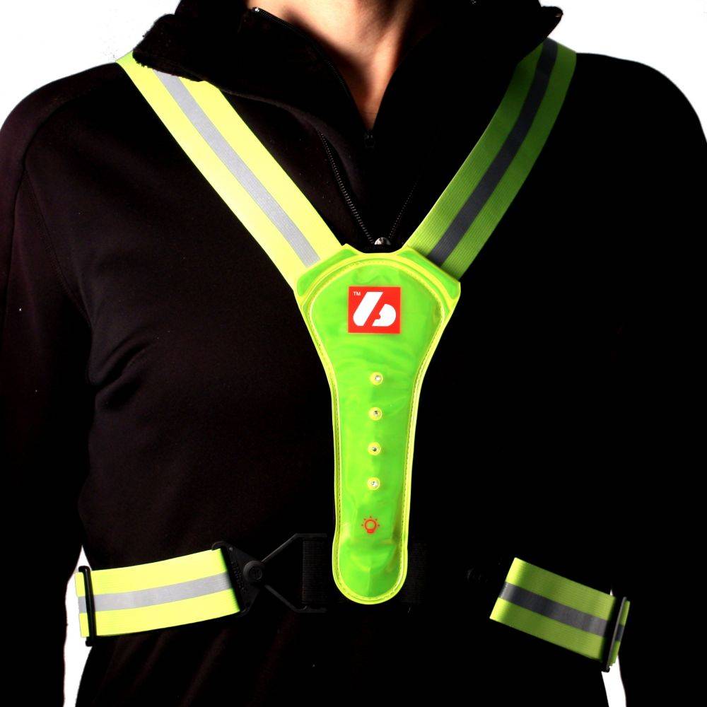 LW-1 Gilet fluo – Gilet fluorescente con luci a LED e bande riflettenti